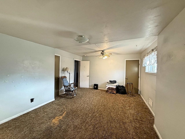 637 N Wright Rd, Janesville, WI 53546 - sitting room featuring carpet and ceiling fan