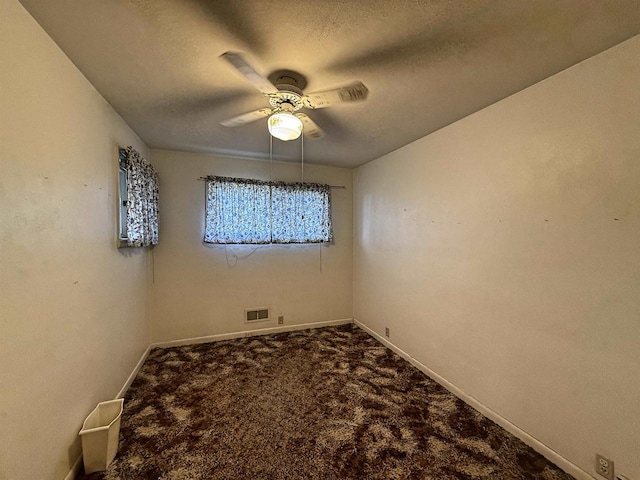 637 N Wright Rd, Janesville, WI 53546 - empty room with a ceiling fan, carpet floors, and a textured ceiling