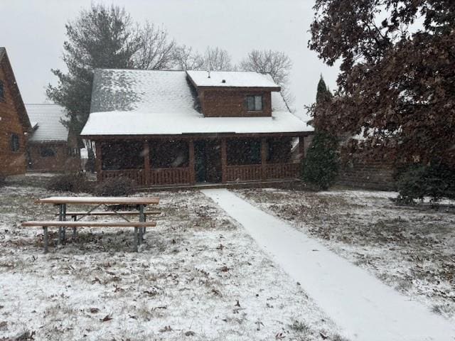 view of front of home with a porch