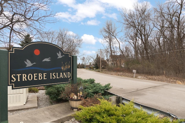 view of community sign