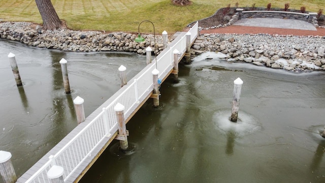 view of dock area