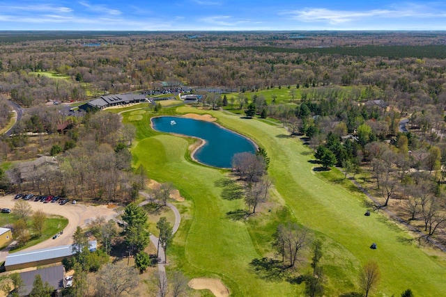 458 Pro Trl, Nekoosa, WI 54457 - aerial view of property and surrounding area featuring a large body of water and a golf course