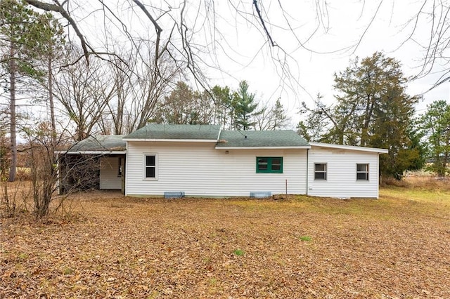 view of rear view of property