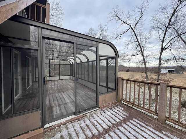 7409 Timberline Trl, Arena, WI 53503 - wooden terrace with a sunroom