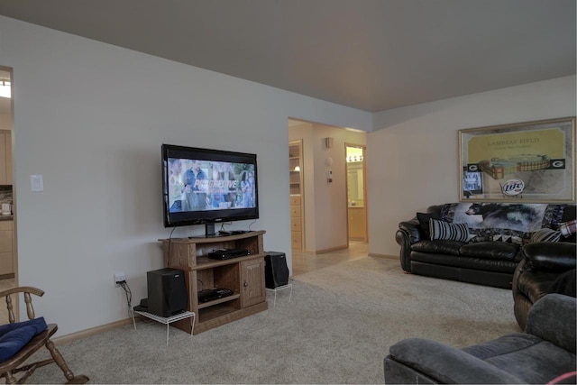 view of carpeted living room