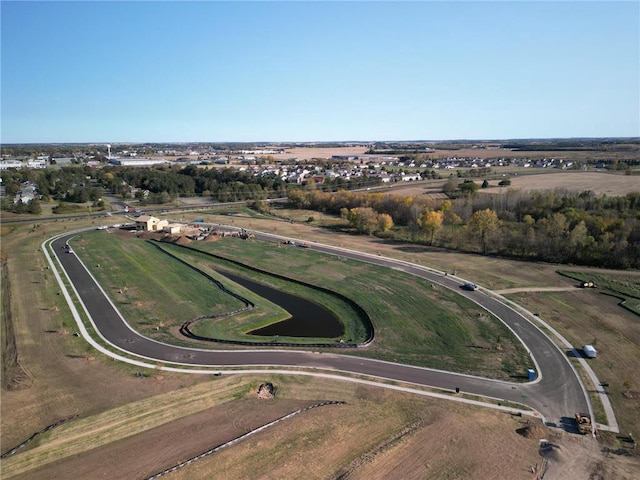 aerial view with a rural view