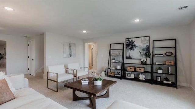 view of carpeted living room