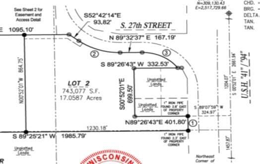 LT2 W 7 Mile Rd Unit Lt2, Caledonia WI, 53108 land for sale