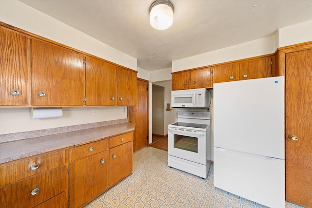 kitchen with white appliances