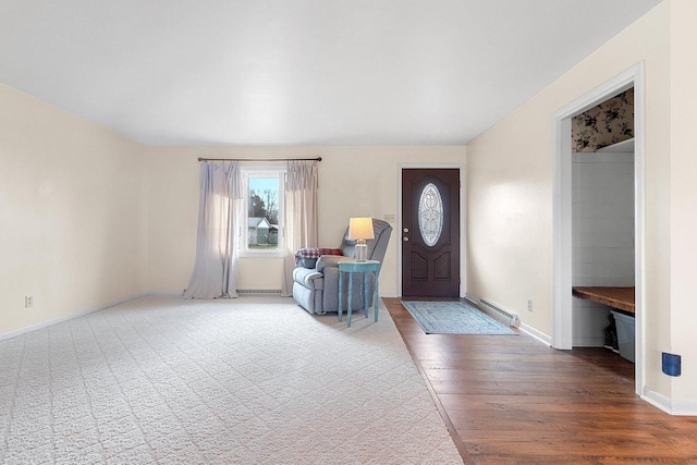 entryway featuring hardwood / wood-style floors