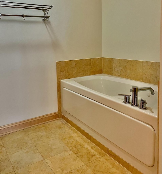 bathroom featuring a tub