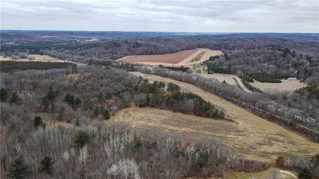 aerial view featuring a rural view