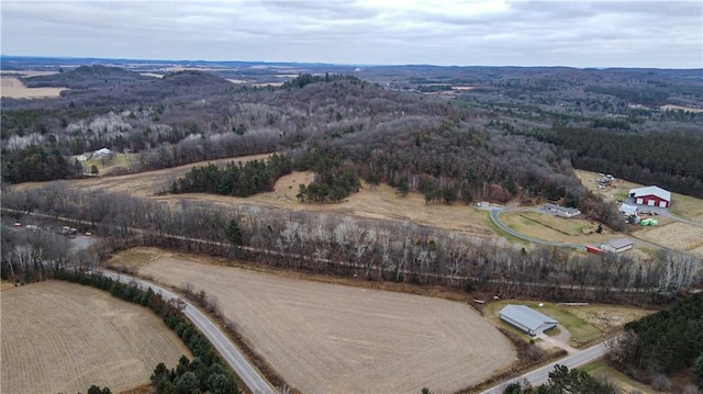 bird's eye view featuring a rural view