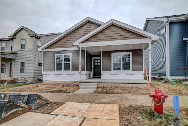 view of front of house featuring covered porch