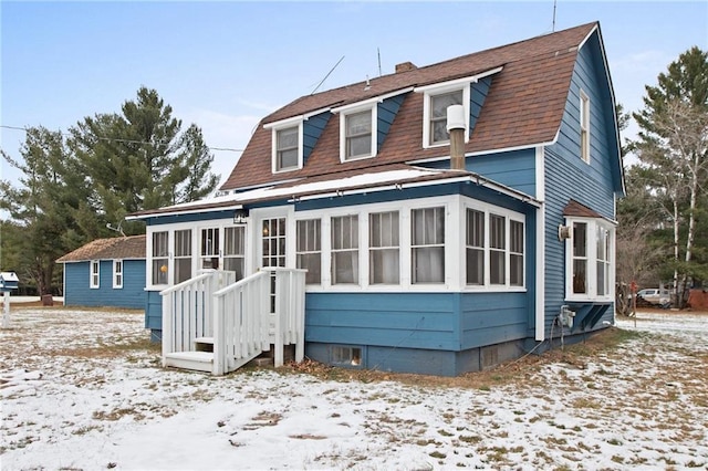 7802 Prospect Ave, Danbury, WI 54830 - view of snow covered rear of property