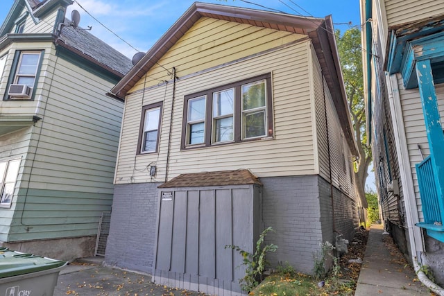 view of property exterior featuring cooling unit