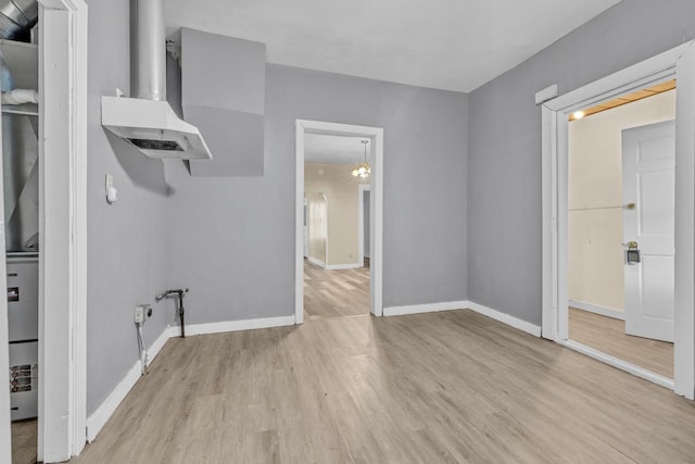 interior space with light wood-type flooring