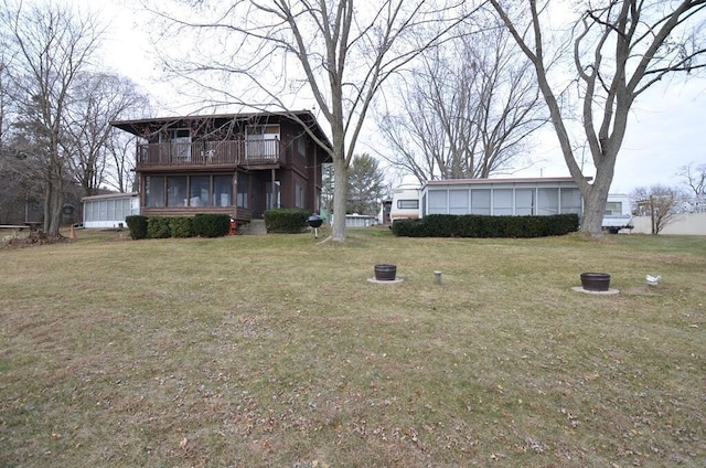 exterior space featuring a sunroom