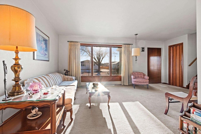 view of carpeted living room