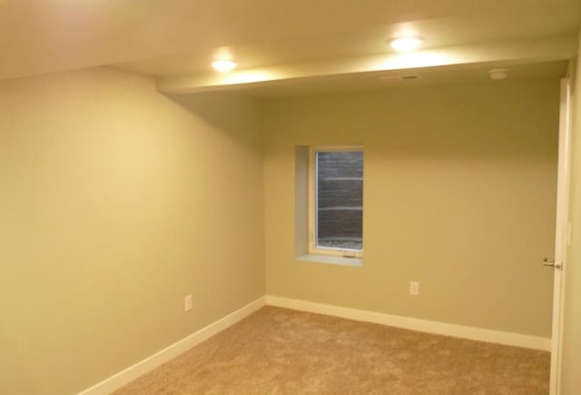 view of carpeted empty room