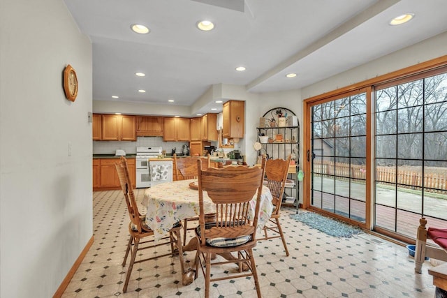 view of dining area