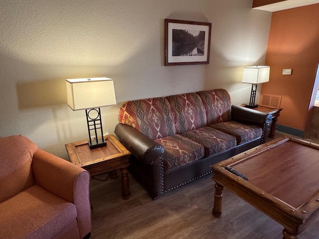 living room featuring hardwood / wood-style floors