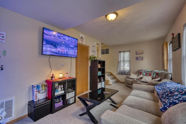 view of carpeted living room