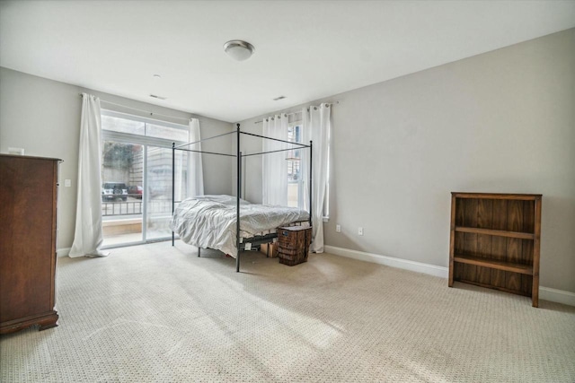 view of carpeted bedroom