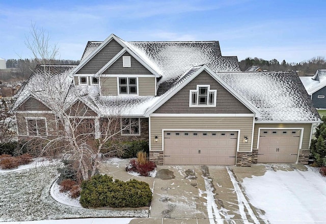 craftsman-style home featuring a garage