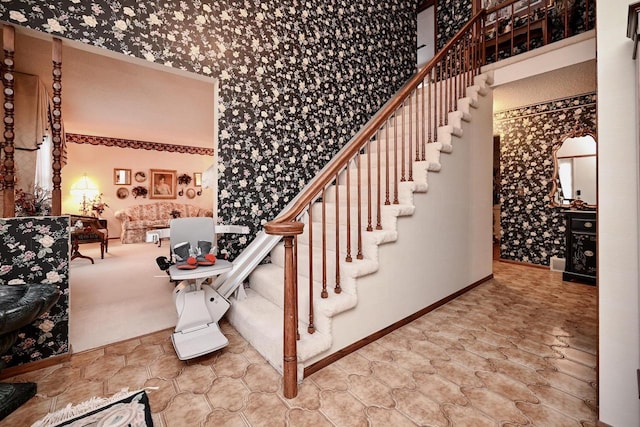 view of stairway