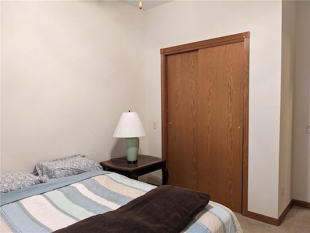 view of carpeted bedroom