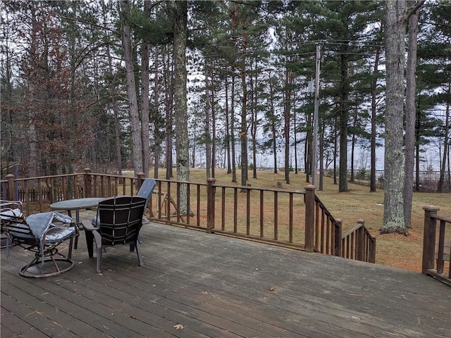 view of wooden terrace