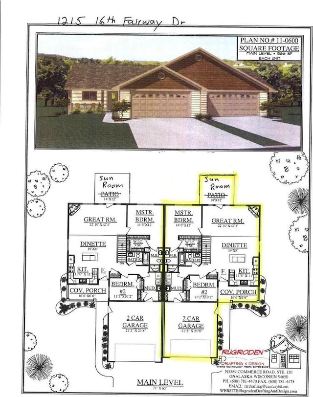 1215 16th Fairway Dr, Viroqua, WI 54665 - view of property floor plan