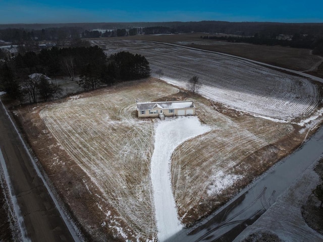 drone / aerial view featuring a rural view