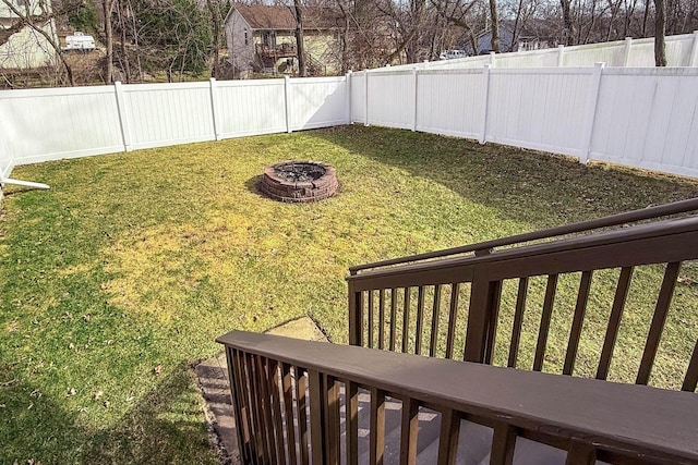 W3769 Alder Dr, Lake Geneva, WI 53147 - fenced backyard featuring an outdoor fire pit
