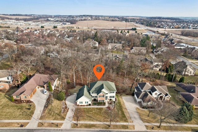 birds eye view of property