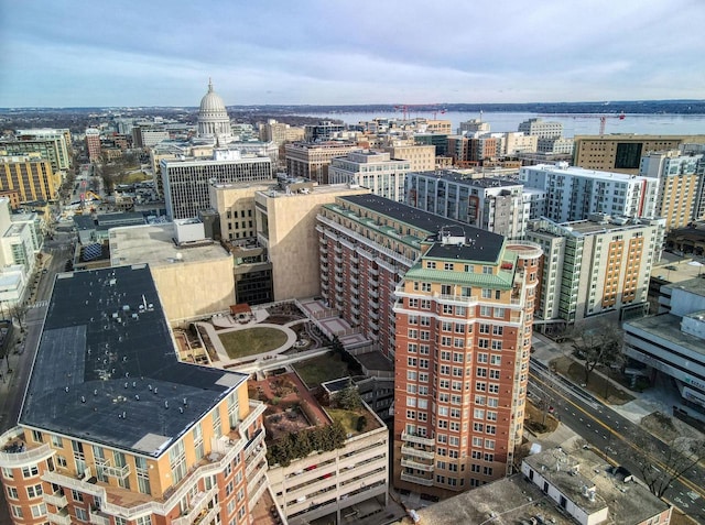 city view with a water view