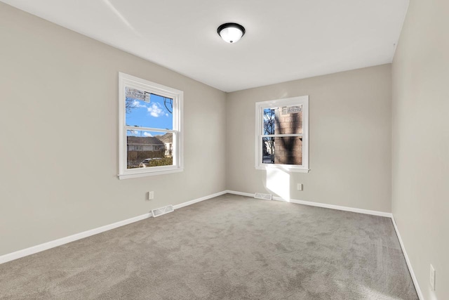 view of carpeted empty room