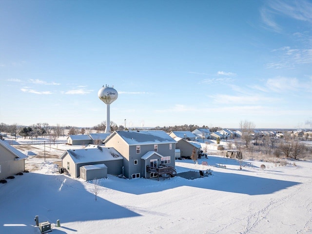 view of snowy aerial view