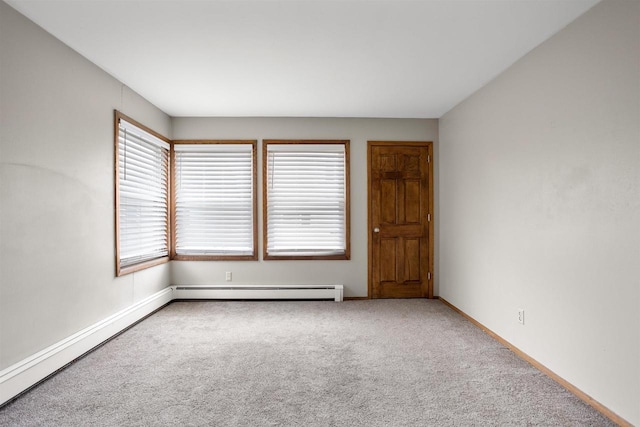 1001 Bay Shore Dr, Oshkosh, WI 54901 - empty room with carpet and a baseboard heating unit