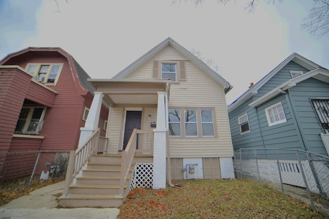 view of bungalow-style home