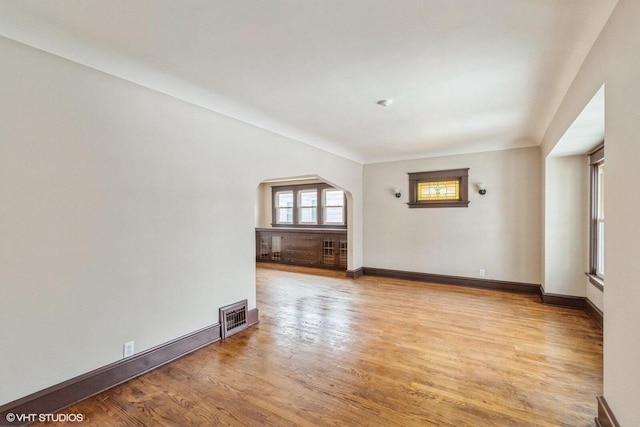 empty room featuring light hardwood / wood-style floors