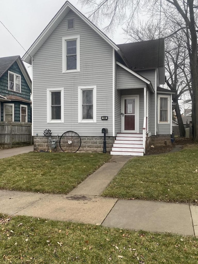 view of property with a front yard