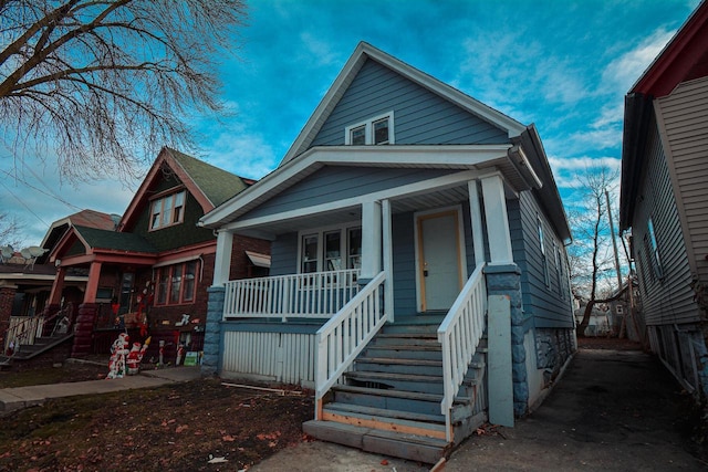 bungalow-style house with a porch