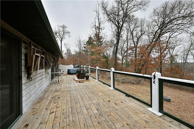 view of wooden deck