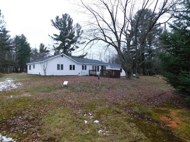 exterior space featuring a deck