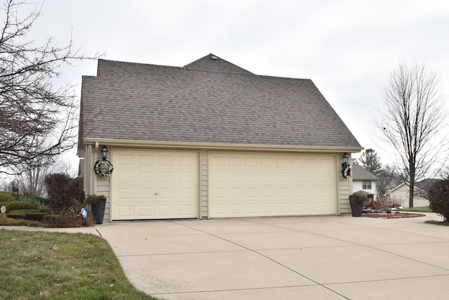 view of home's exterior with a garage