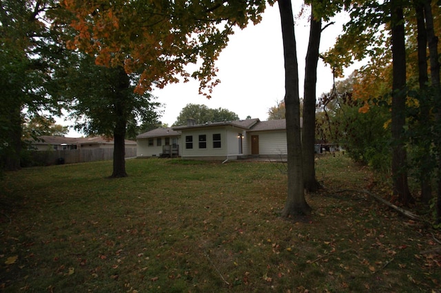 exterior space with a front yard