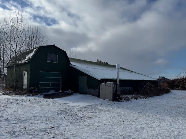 view of snow covered structure