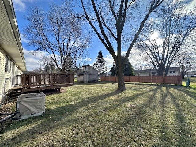 803 E Birch St, Spencer, WI 54479 - view of yard featuring a deck